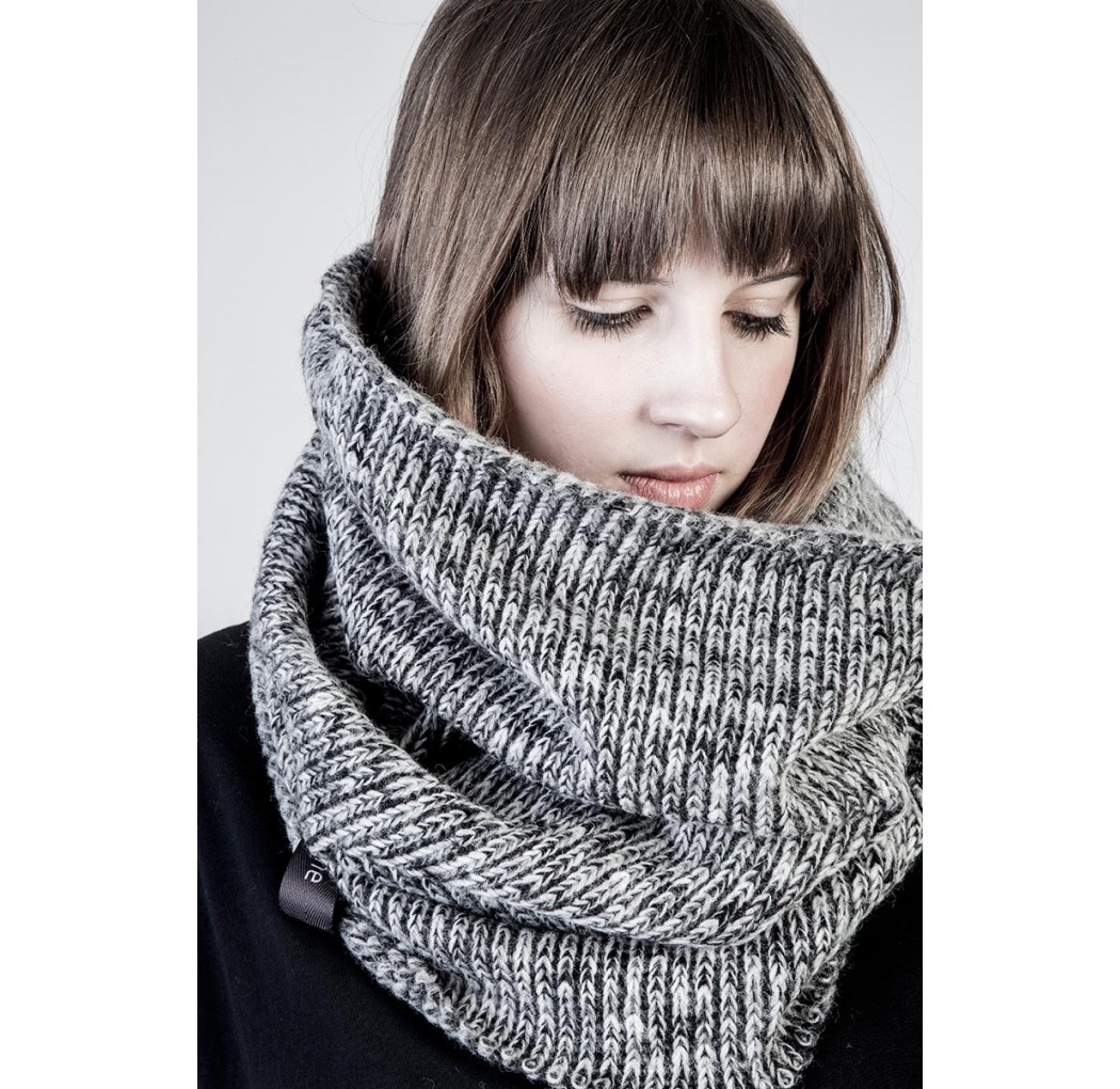 welniany komin vienna gray 01 szary welniany komin vienna gray 01
