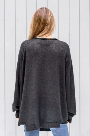 czarny sweterek Kopenhaga Gray tył zbliżenie