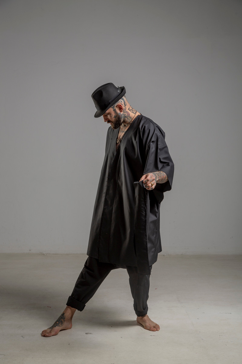 delcane kimono jedwabne TOKYO black him bok prawy 1m delcane kimono jedwabne TOKYO black him bok prawy 1m