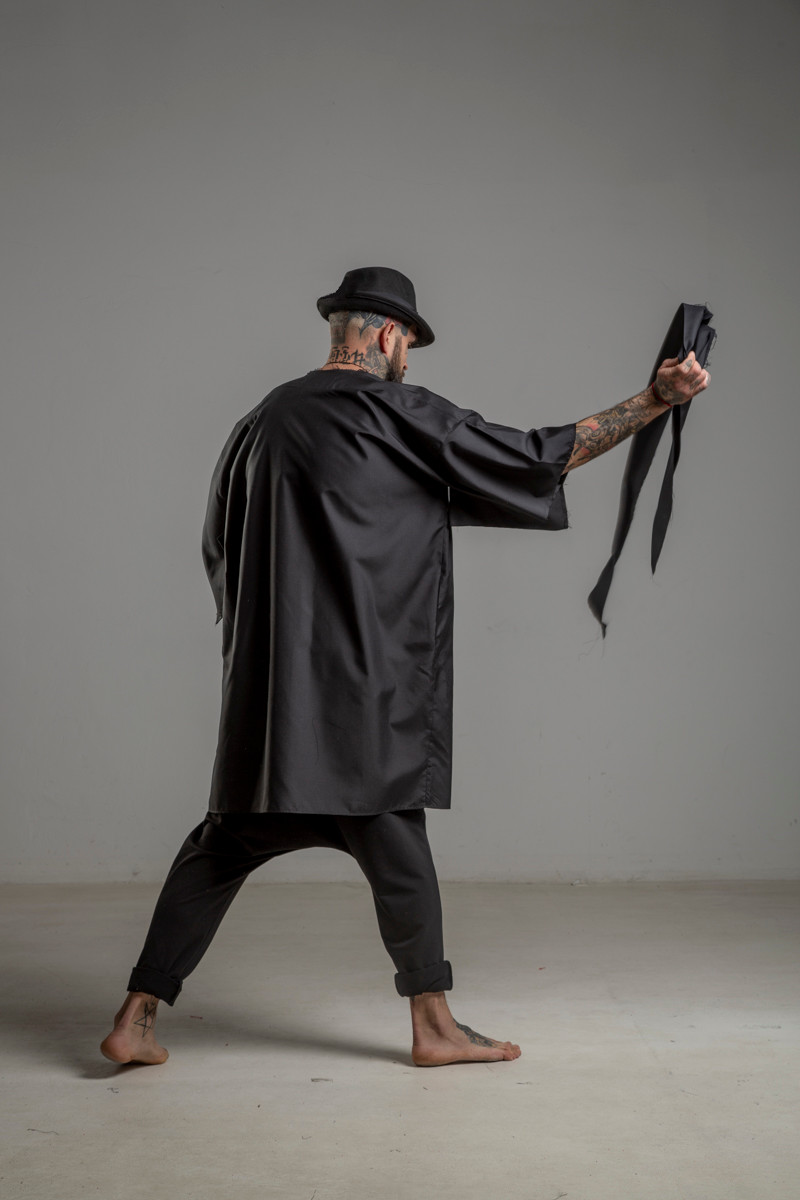 delcane kimono jedwabne TOKYO black him tyl 1m delcane kimono jedwabne TOKYO black him tyl 1m