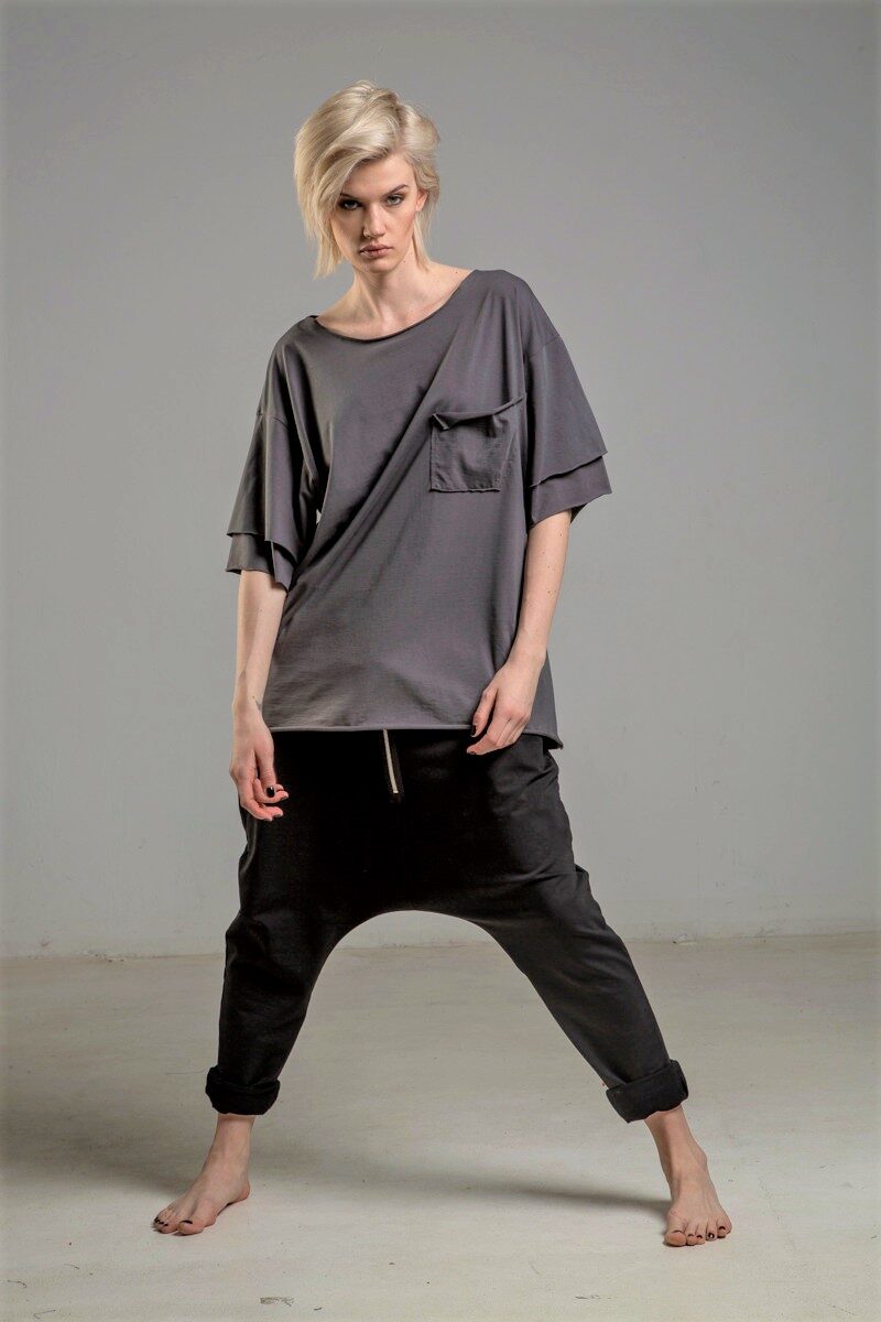 tshirt szary delcane TOKYO GRAY przod 2ma