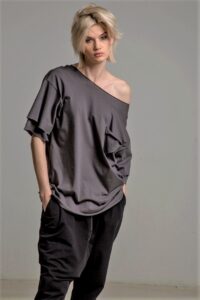 tshirt szary delcane TOKYO GRAY przod 6ma