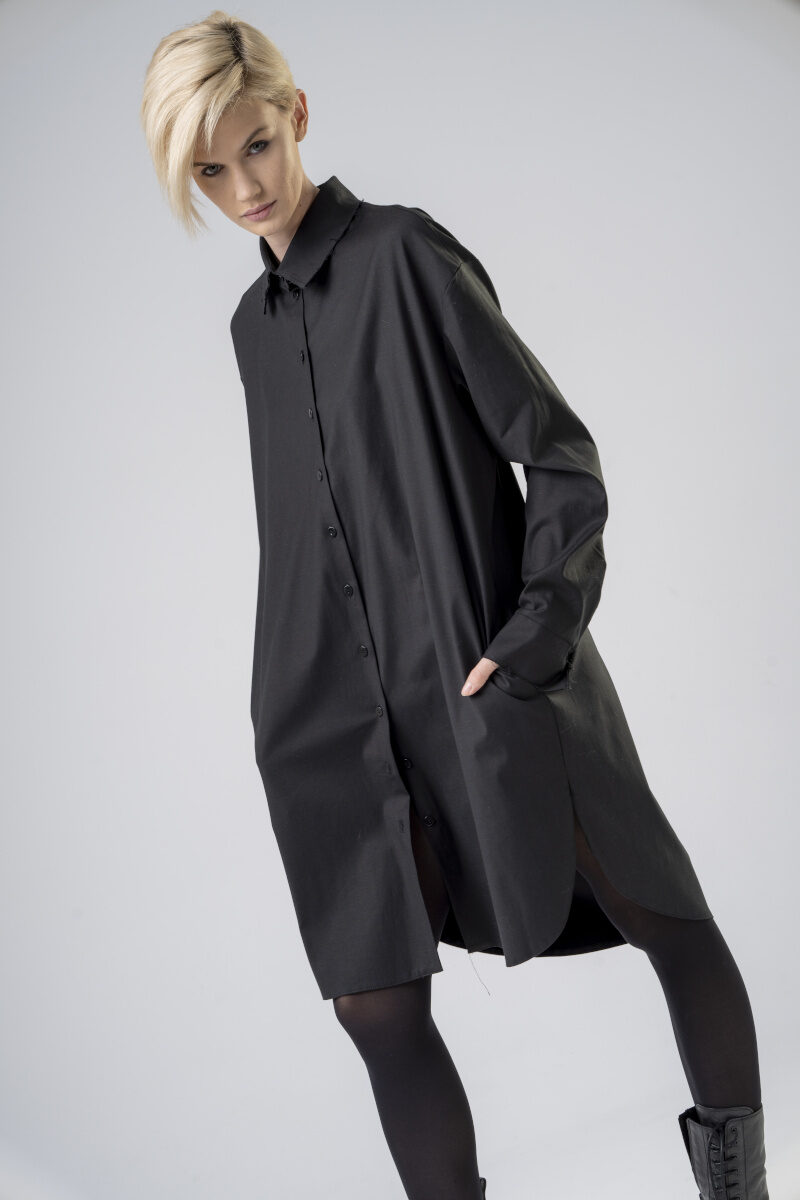 sukienka-koszulowa-czarna-delCane-kolekcja-Paris