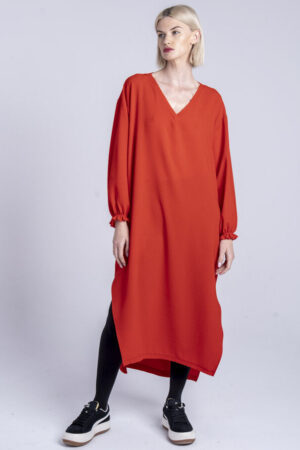 czerwona-długa-sukienka-kolekcja-kioto-delCane-przód_I