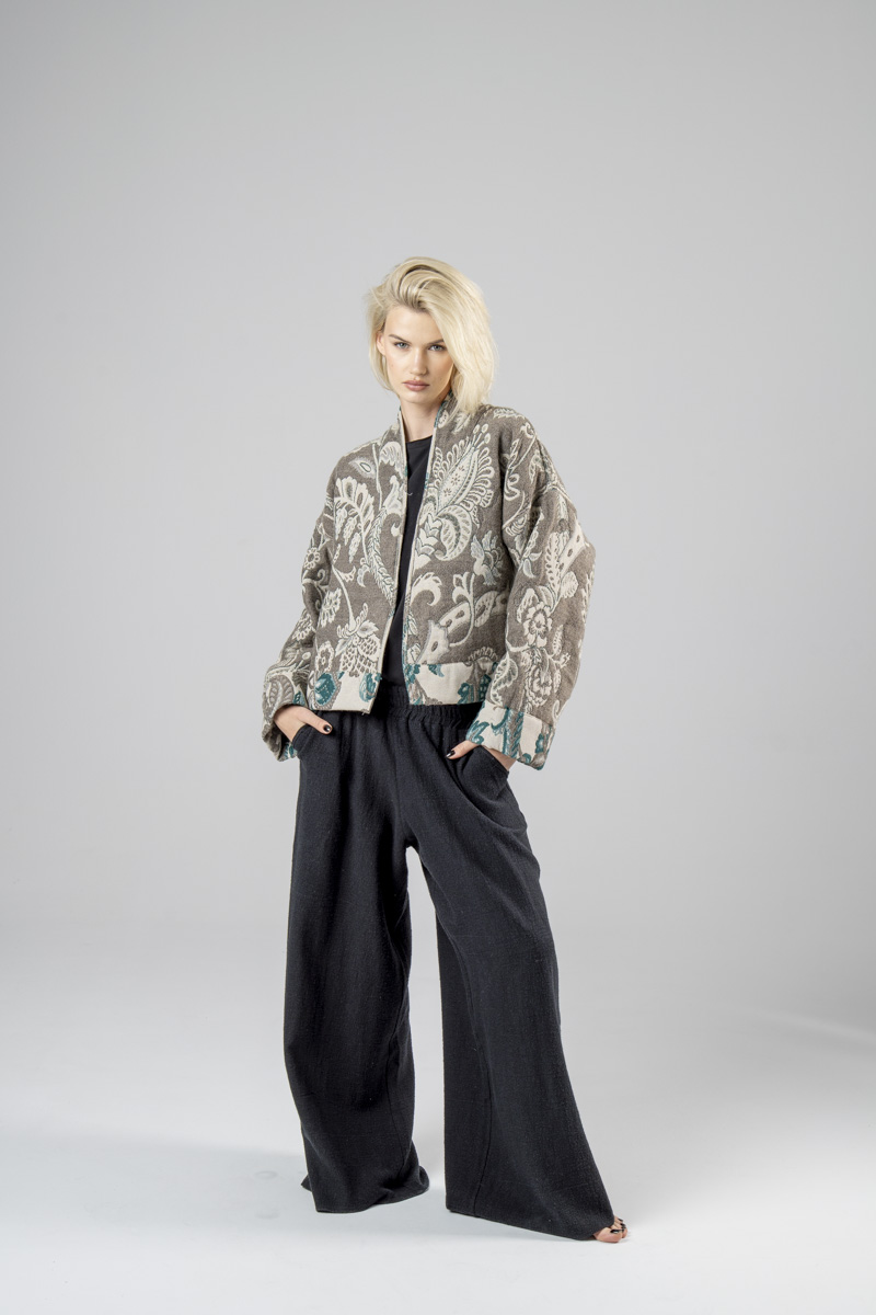 kurtka_delCane_sakai_jacquard_przód_II krótka-kurtka-kolekcja-sakai-delCane-przód-II