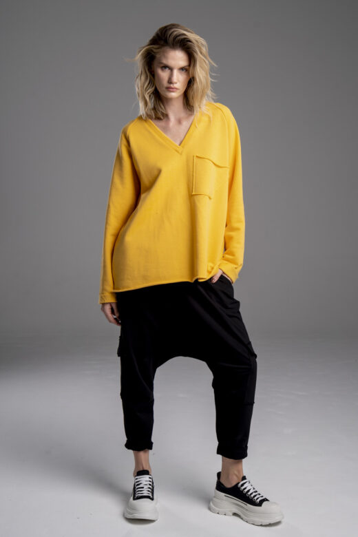 delCane-kolekcja-naha-bluza-z-bawełny-żółta