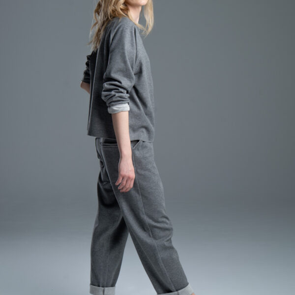 bluza delCane Noda Gray szara oversize bok