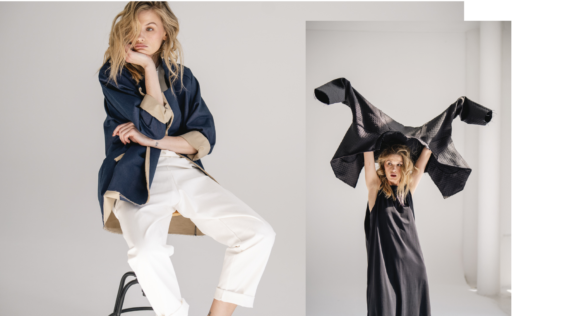 Lookbook kolekcji Noda, stylizacje studyjne, delcane 10